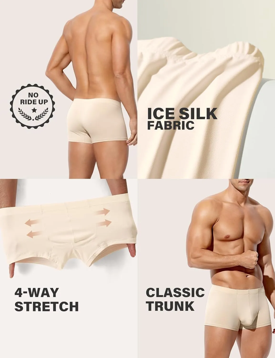 Arjen Kroos Men's Sexy Silky Trunks Underwear Boxer Briefs 1 Pack