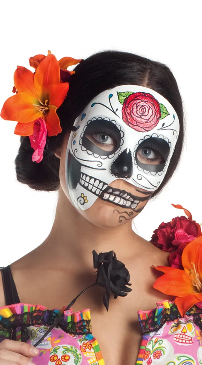 Asymmetrical Day Of The Dead Mask