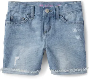 Denim Midi Shorts