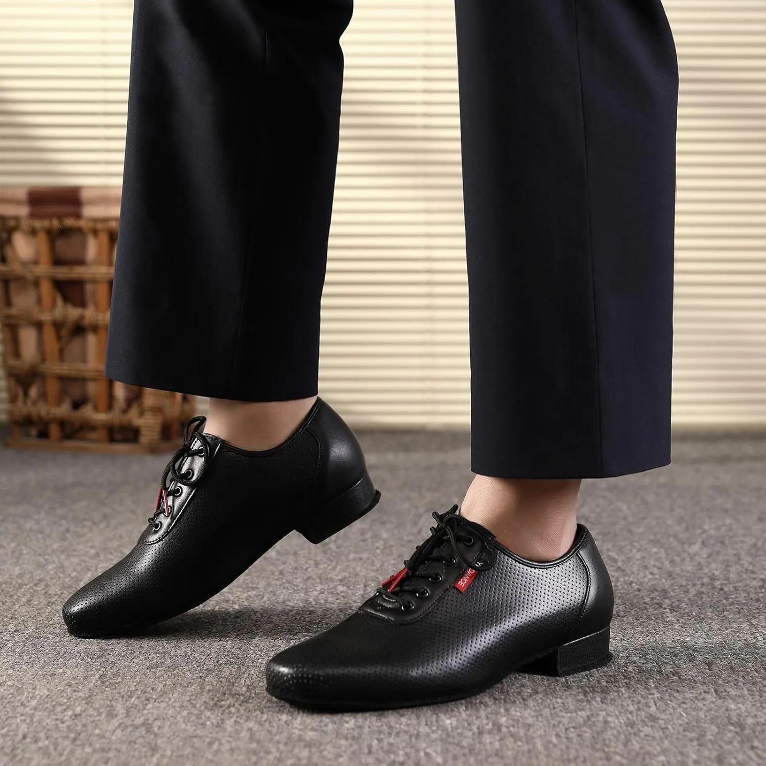 Men's Ballroom Dance Shoes for Tango Waltz Latin Swing Bachata Social Salsa with Suede Sole