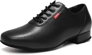 Men's Ballroom Dance Shoes for Tango Waltz Latin Swing Bachata Social Salsa with Suede Sole