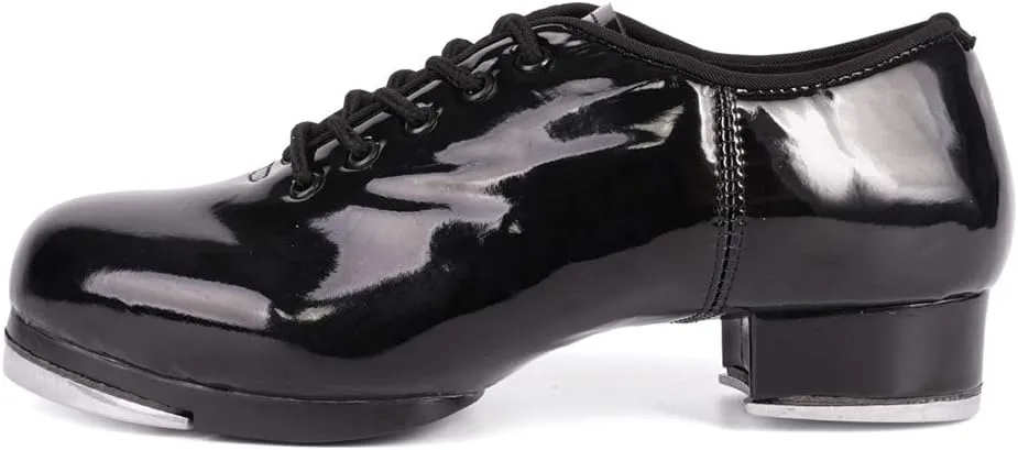 Men's Tap Shoes Jazz Lace Up Split Sole Tap Dancing Shoes