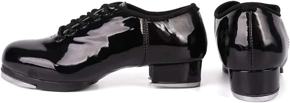 Men's Tap Shoes Jazz Lace Up Split Sole Tap Dancing Shoes