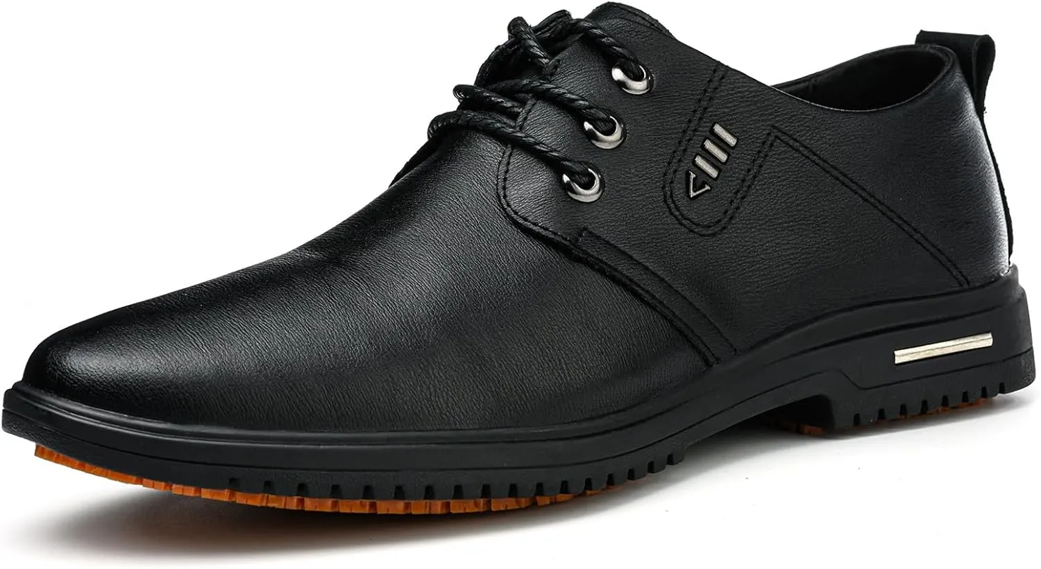 Non Slip Work Shoes for Men Waterproof Mens Slip Resistant ShoesComfortable Food Service Kitchen Restaurant Chef Work Shoes Black
