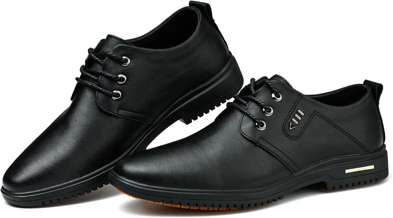 Non Slip Work Shoes for Men Waterproof Mens Slip Resistant ShoesComfortable Food Service Kitchen Restaurant Chef Work Shoes Black