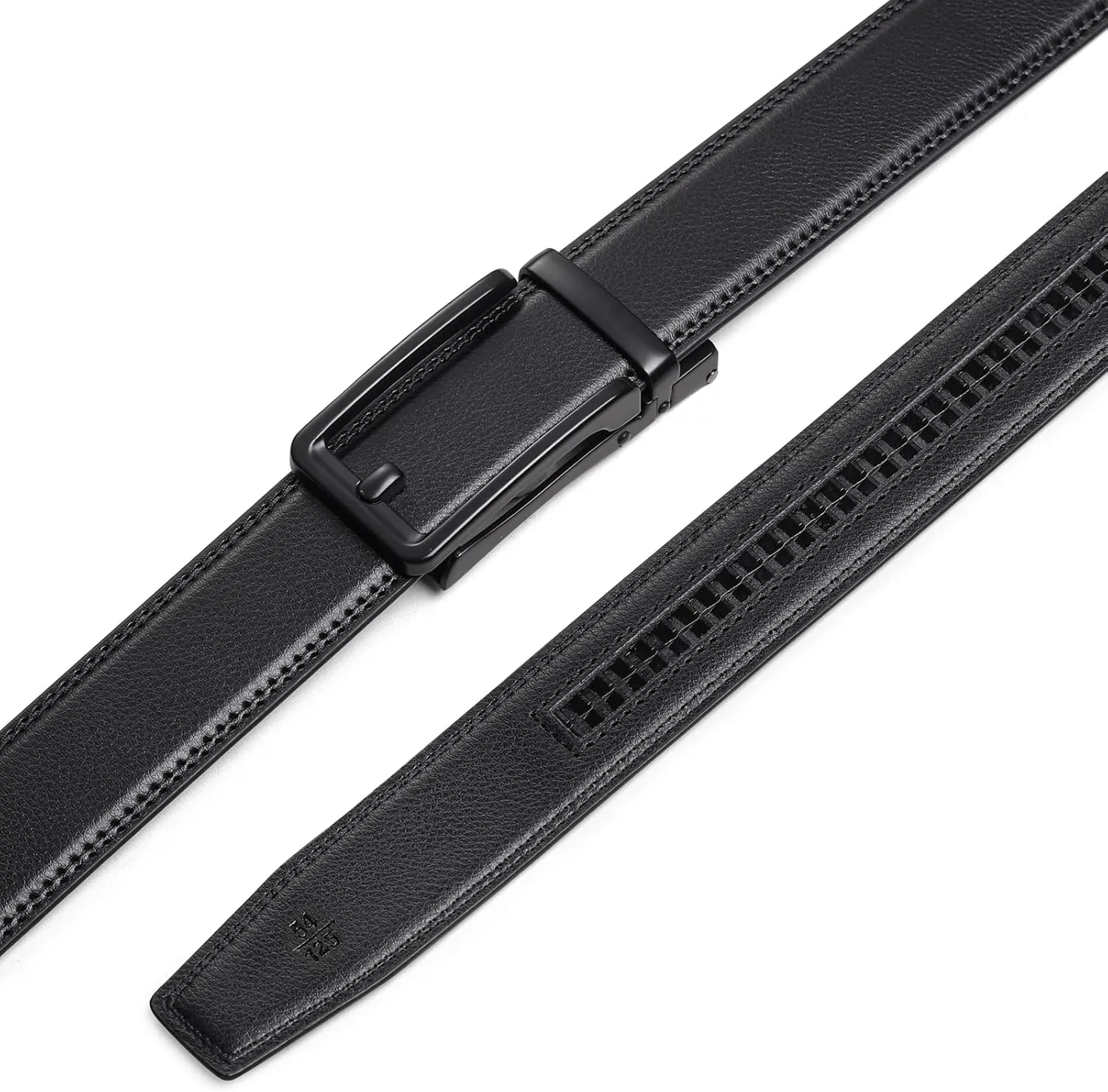 SENDEFN Men's Leather Dress Casual Belt 1 3/8" Automatic Adjustable Click Buckle Belts with Gift Box