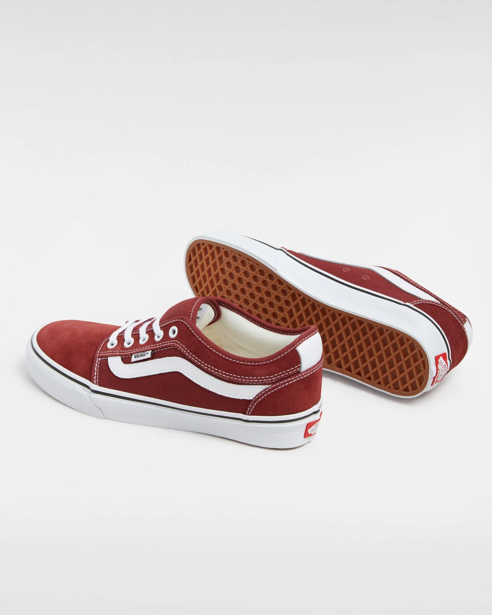 Vans Men's Chukka Low Sidestripe Shoes Burgundy/White VN0A2Z3QZ28