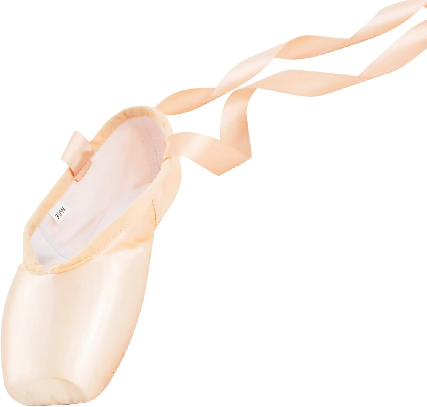 Women's Ballerina Shoes Professional Ballet Dance Satin Pointe Shoes for Girls with Bag and Toe Pads