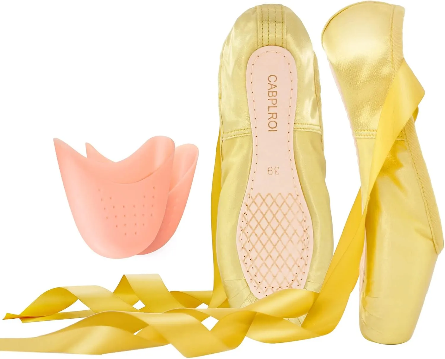 Women's Ballerina Shoes Professional Ballet Dance Satin Pointe Shoes for Girls with Bag and Toe Pads
