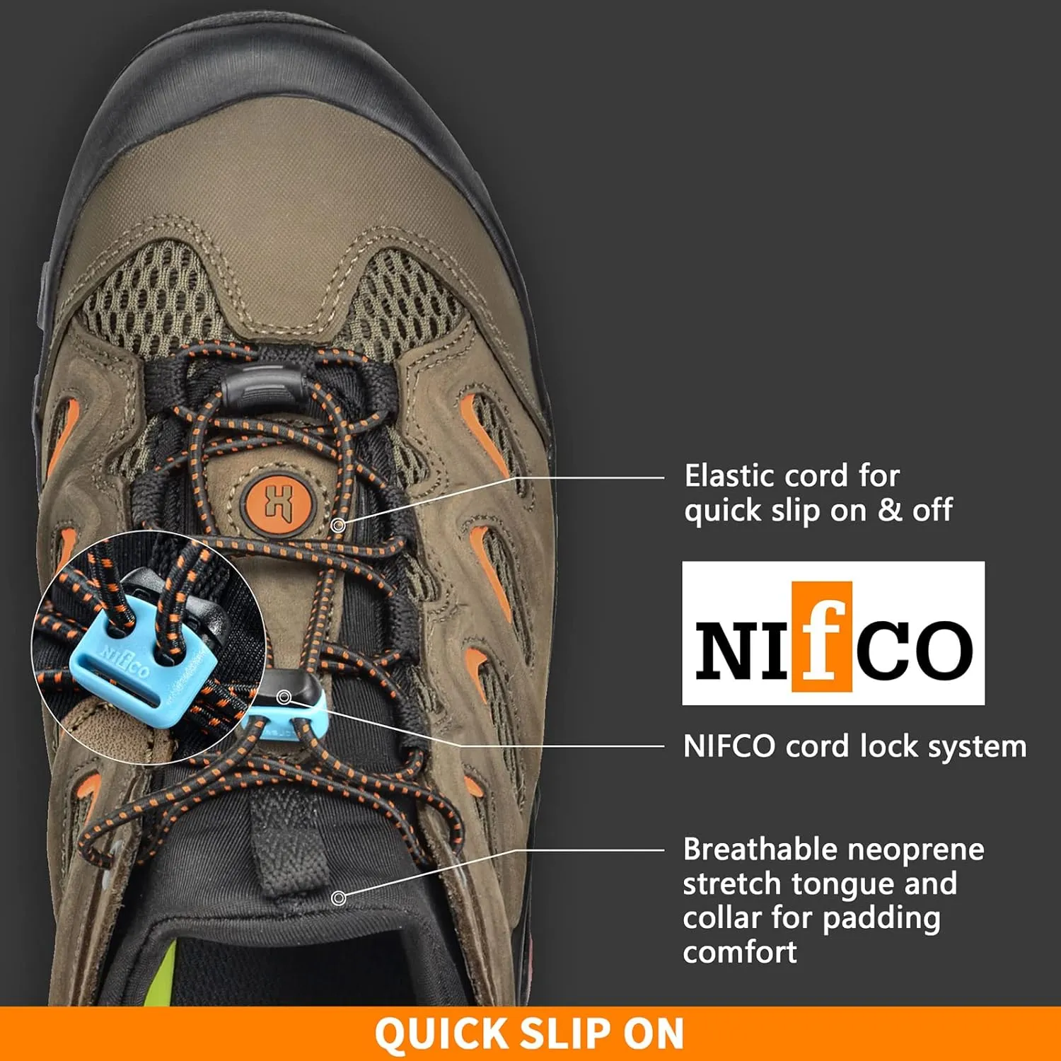 XPETI Mens Pathfinder Low Stretch Waterproof Hiking Shoes