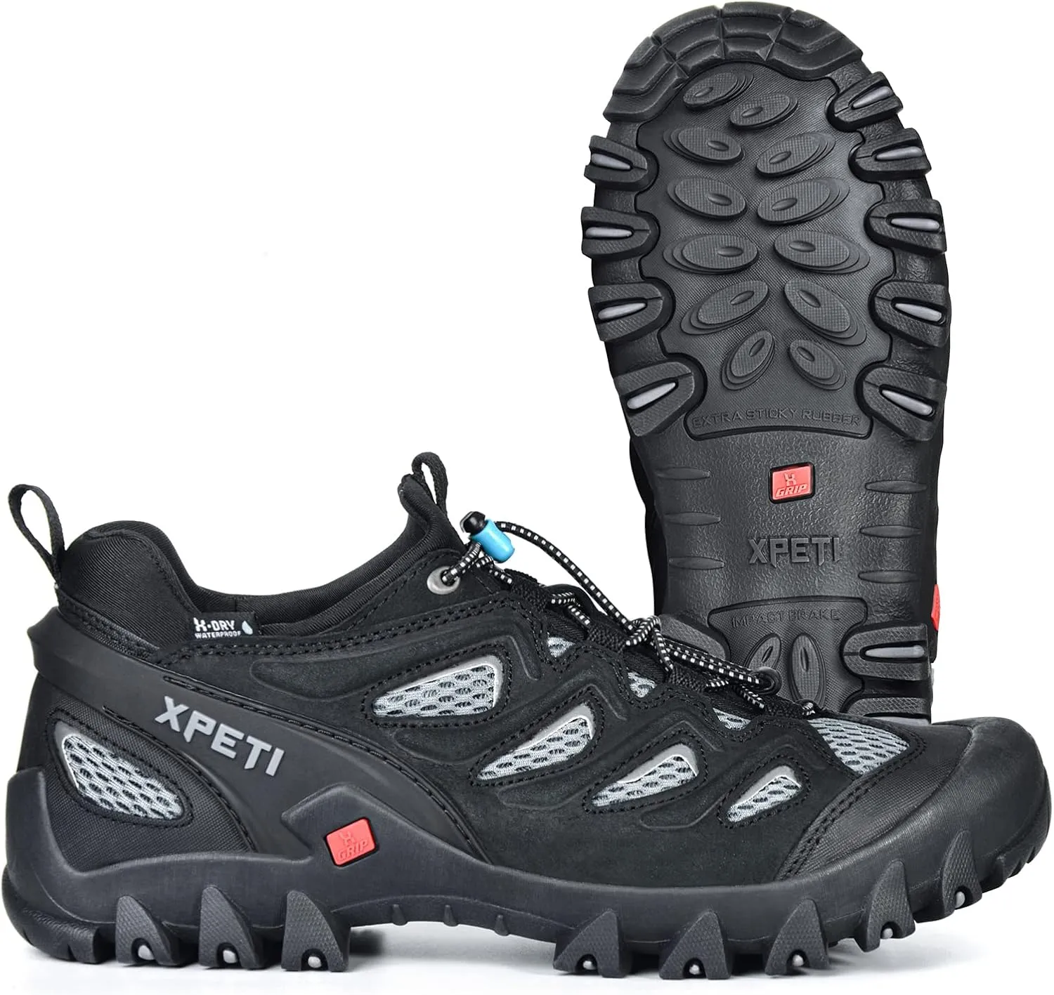 XPETI Mens Pathfinder Low Stretch Waterproof Hiking Shoes